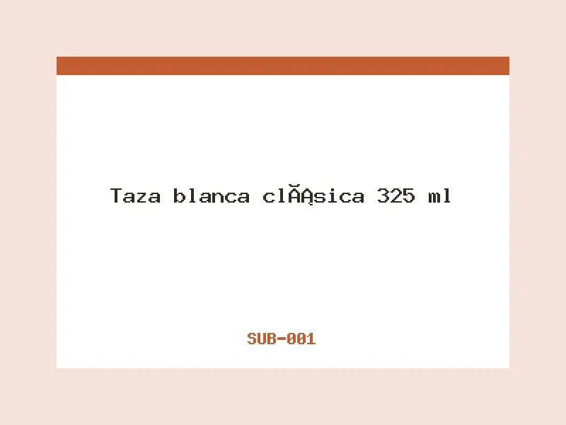Taza blanca clásica 325 ml