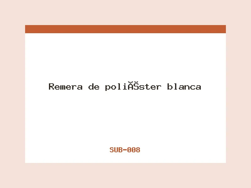Remera de poliéster blanca