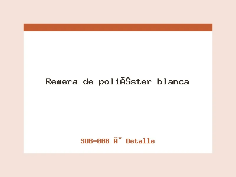 Remera de poliéster blanca