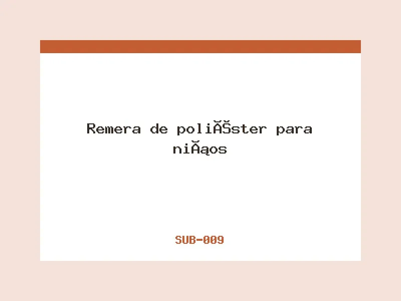 Remera de poliéster para niños