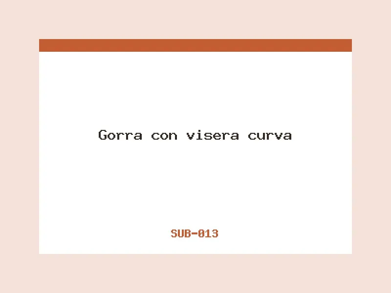 Gorra con visera curva