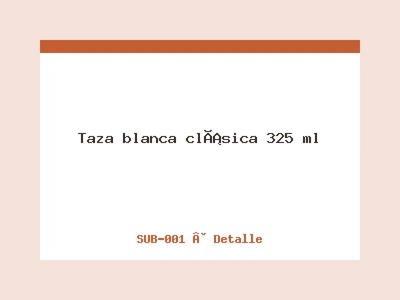 Taza blanca clásica 325 ml