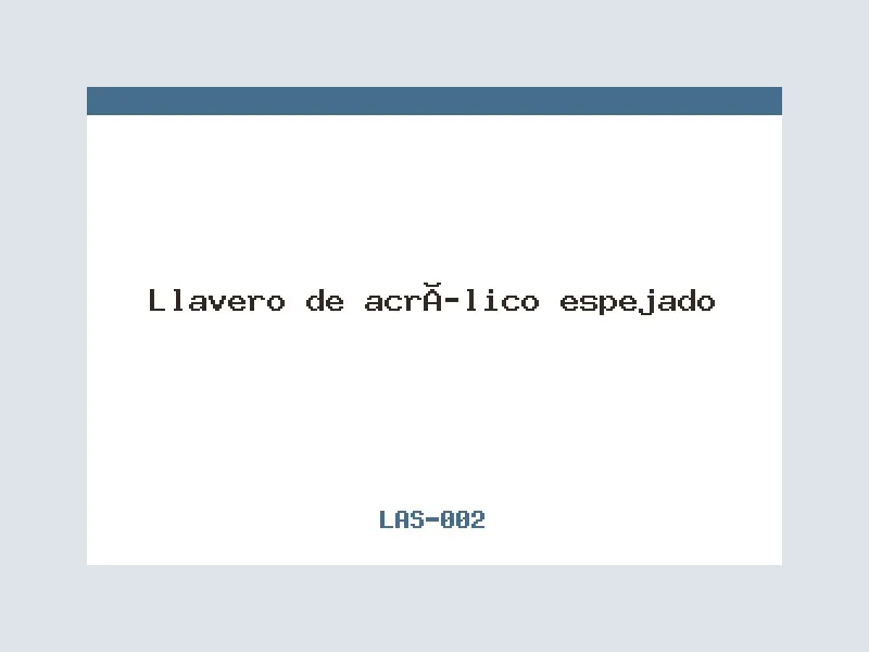 Llavero de acrílico espejado