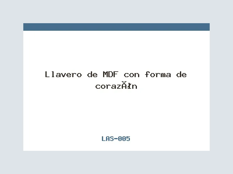 Llavero de MDF con forma de corazón