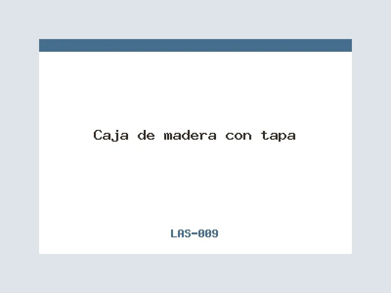Caja de madera con tapa