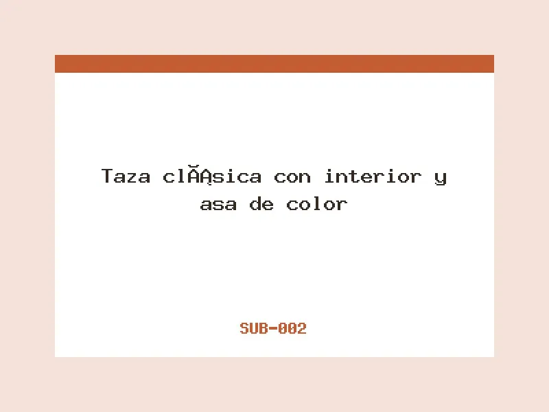 Taza clásica con interior y asa de color