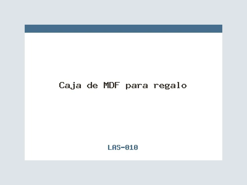 Caja de MDF para regalo