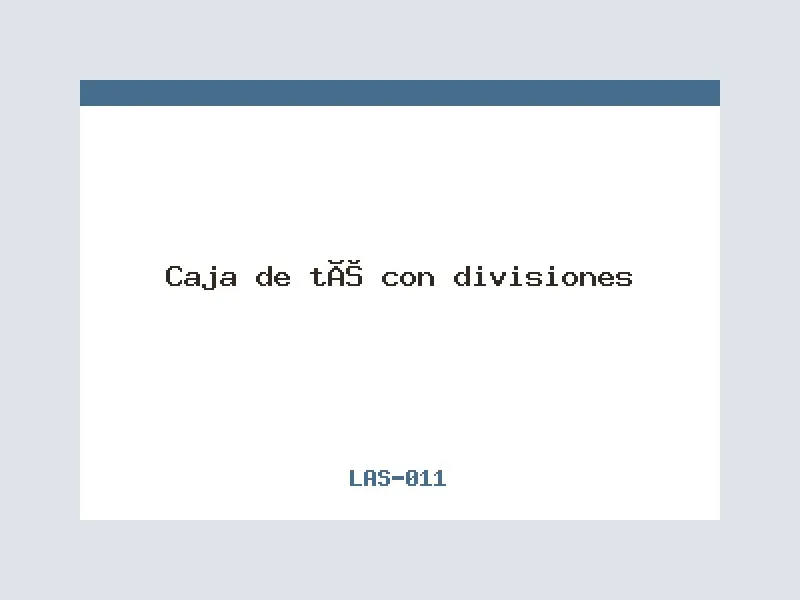 Caja de té con divisiones
