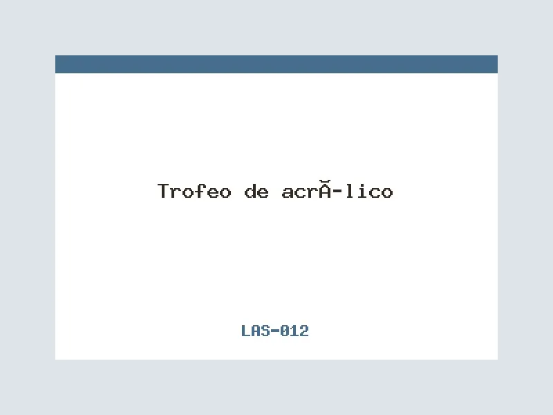 Trofeo de acrílico