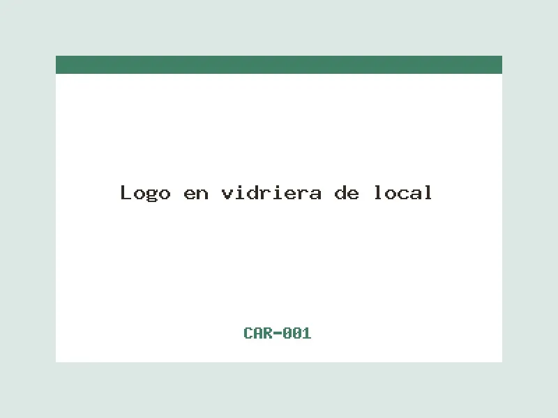 Logo en vidriera de local