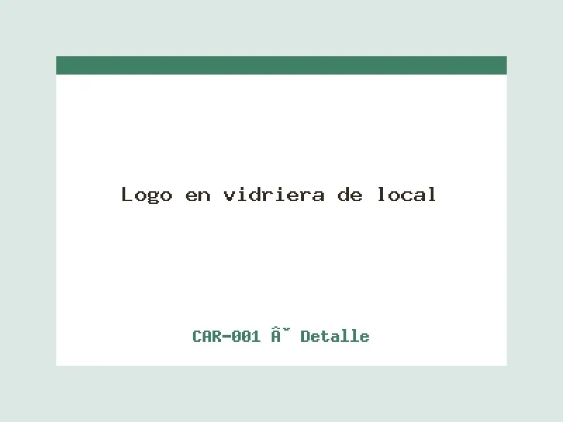 Logo en vidriera de local