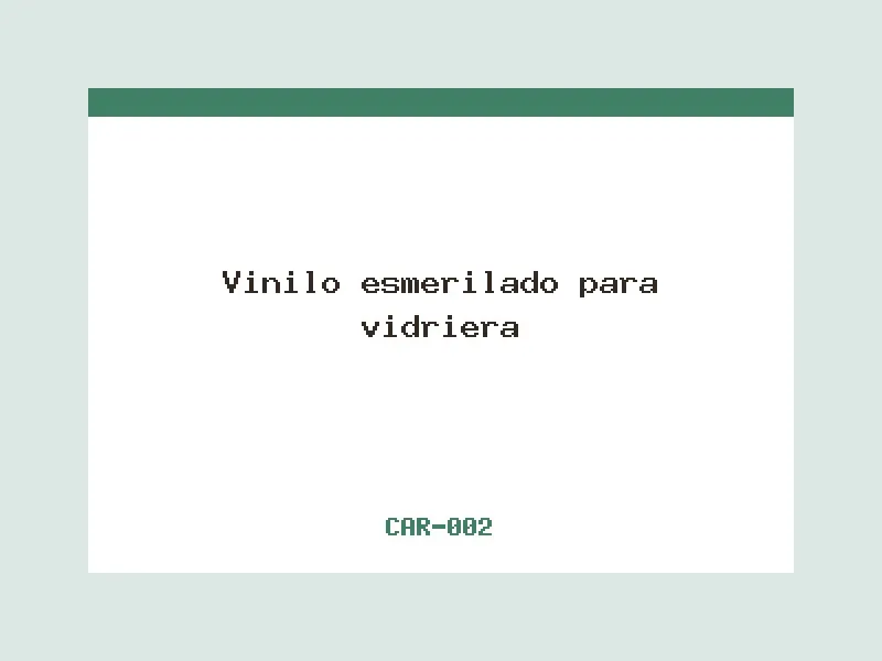 Vinilo esmerilado para vidriera