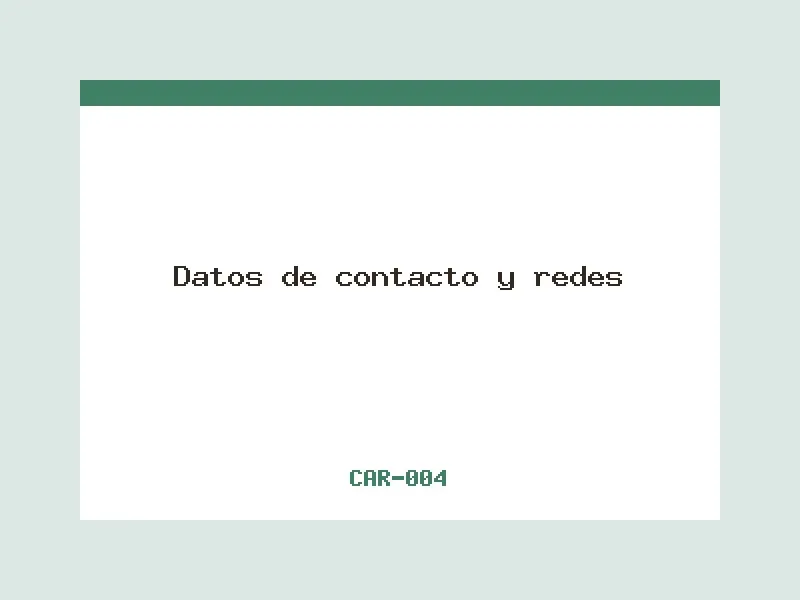 Datos de contacto y redes
