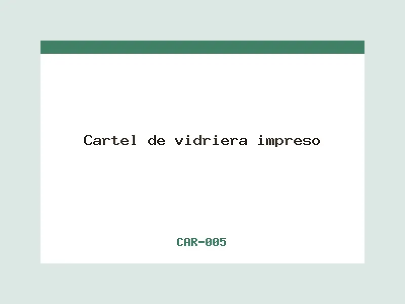Cartel de vidriera impreso