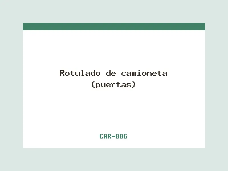 Rotulado de camioneta (puertas)