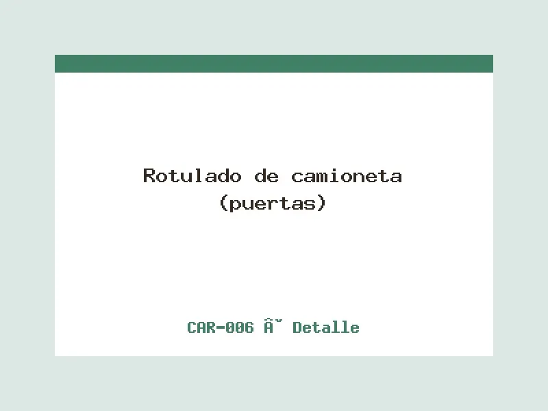 Rotulado de camioneta (puertas)