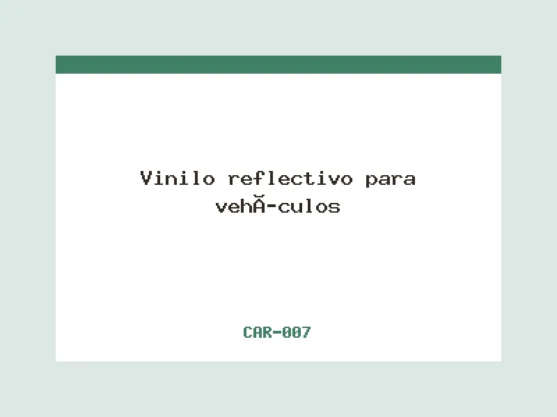Vinilo reflectivo para vehículos