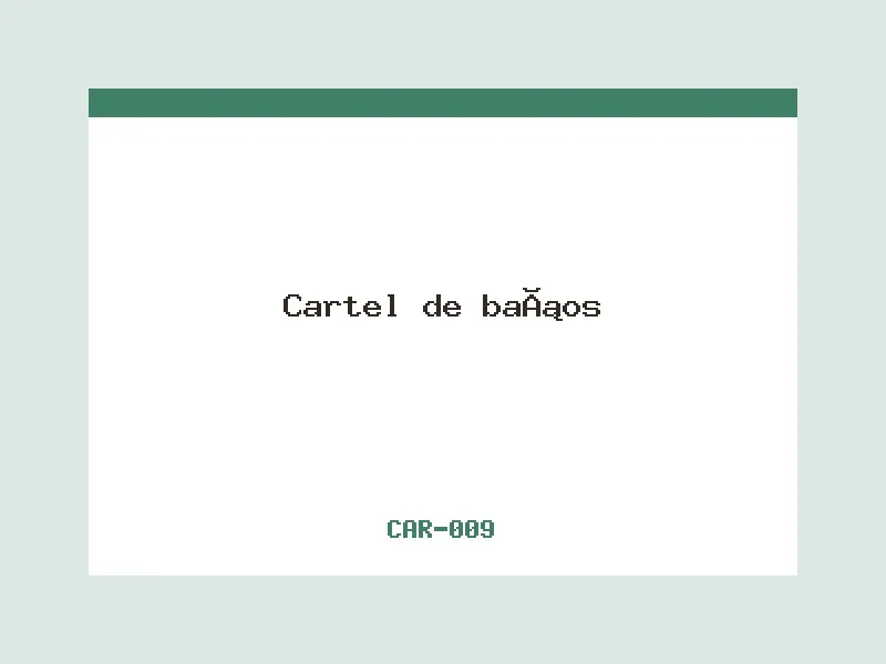 Cartel de baños