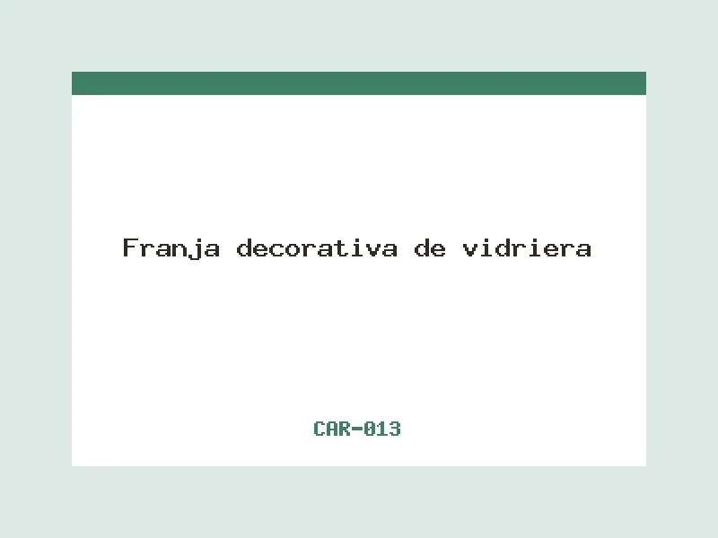 Franja decorativa de vidriera