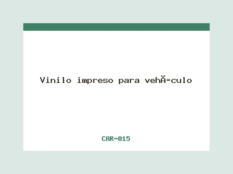 Vinilo impreso para vehículo