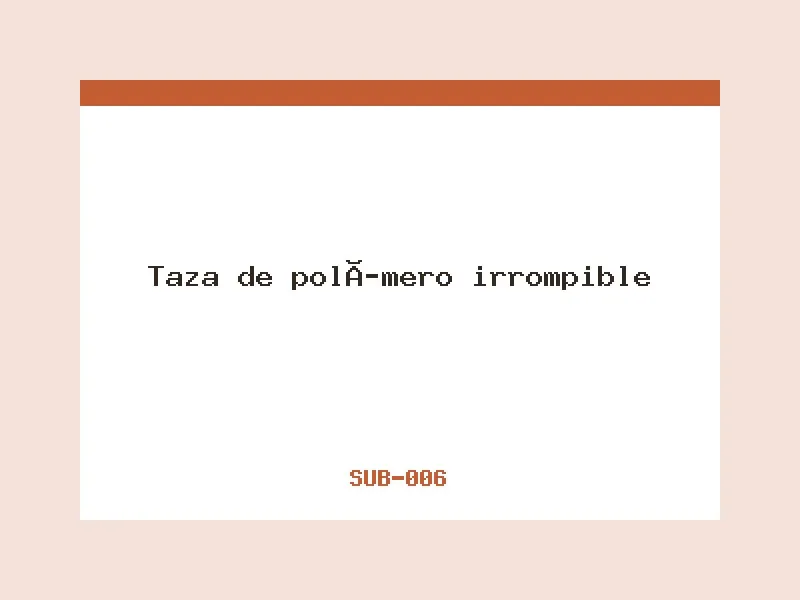 Taza de polímero irrompible